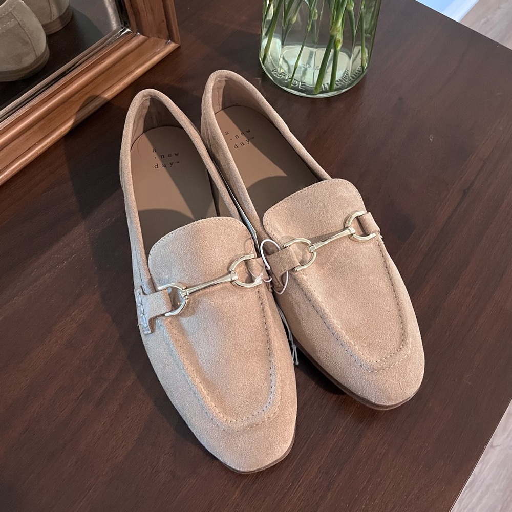 A New Day Tan Suede Loafers
